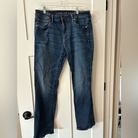 American Eagle Outfitters Airflex Dark Blue Jeans Men’s straight‎ 34X32 - Picture 1 of 8